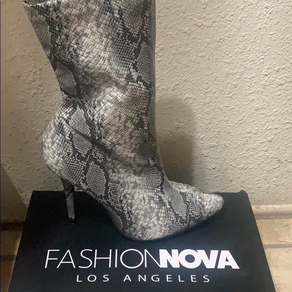 Snake skin boots